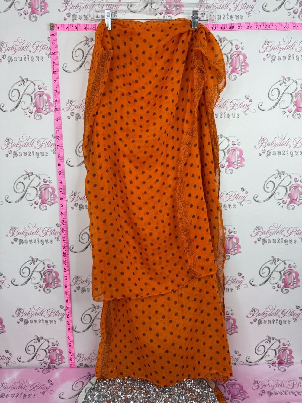 C’est moi scarf brand new Orange Polka Dot Lightweight Scarf Wrap